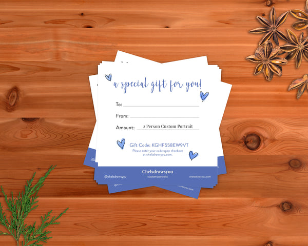 Custom Portrait Gift Card